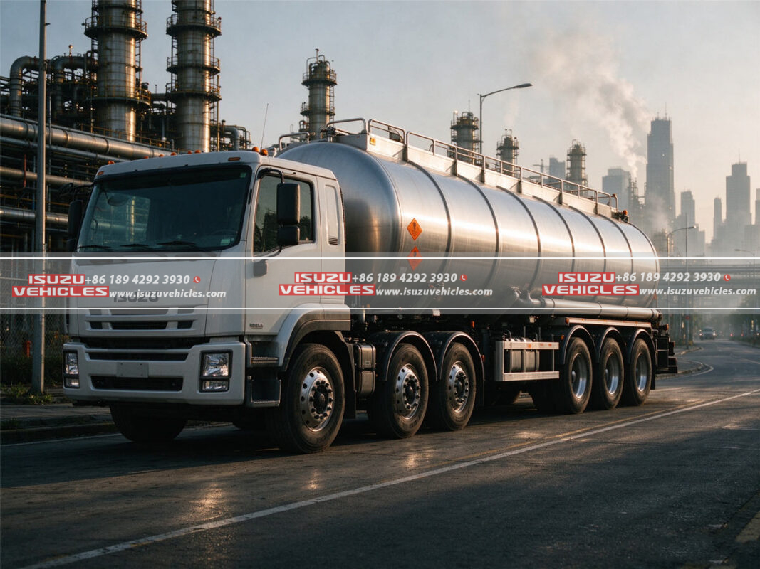 How Much Liquid Can an ISUZU Tanker Truck Carry?