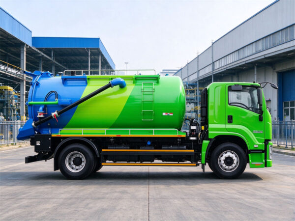ISUZU 10 CBM Industrial Vacuum Sewer Truck Left