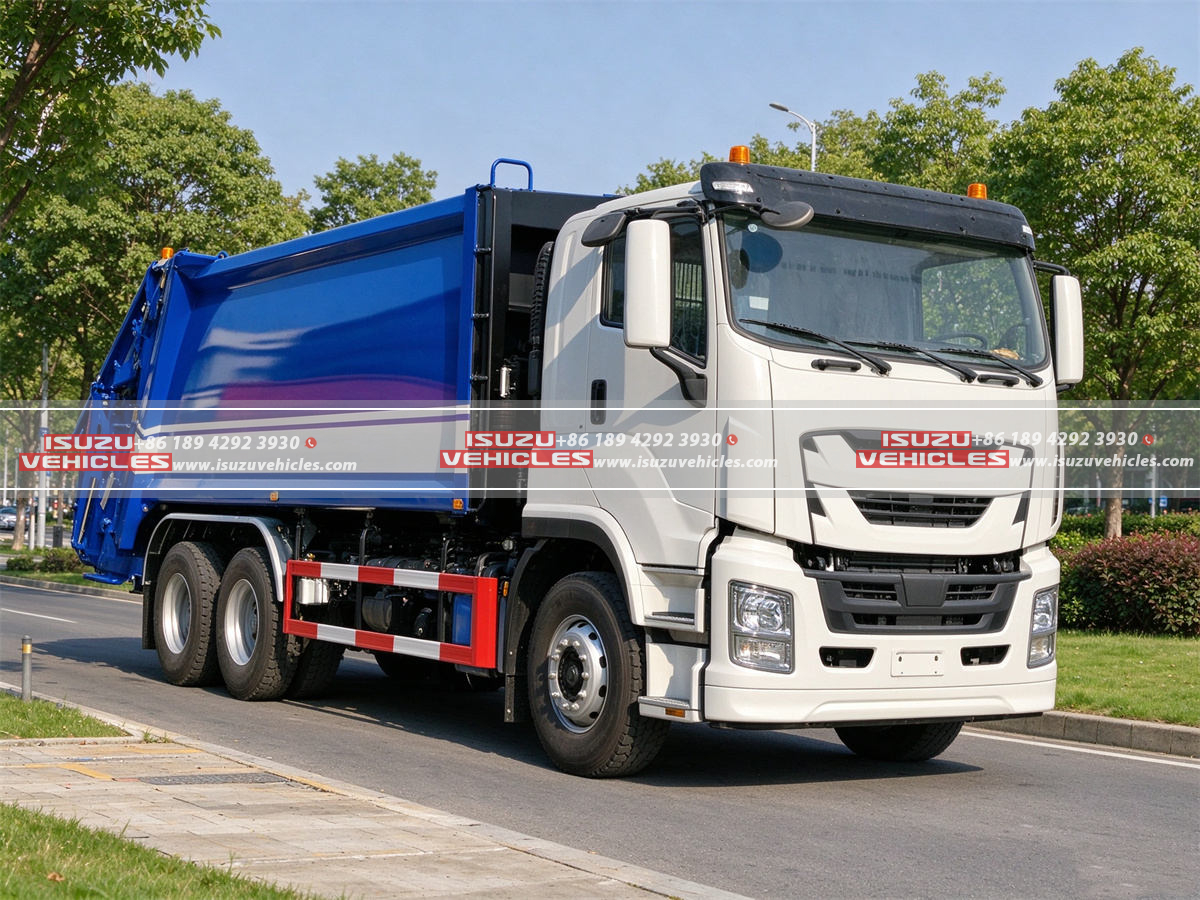 ISUZU 10 CBM Rear Loader Garbage Truck Left ISUZU 10 CBM Rear Loader Garbage Truck Left