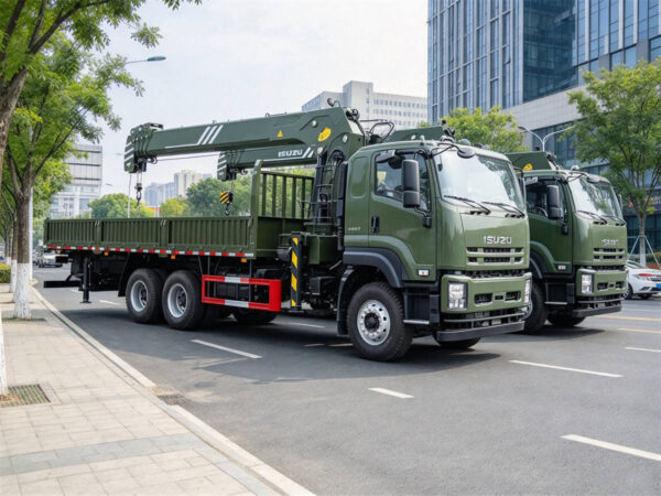 ISUZU 14 Ton Cargo Crane Truck Side