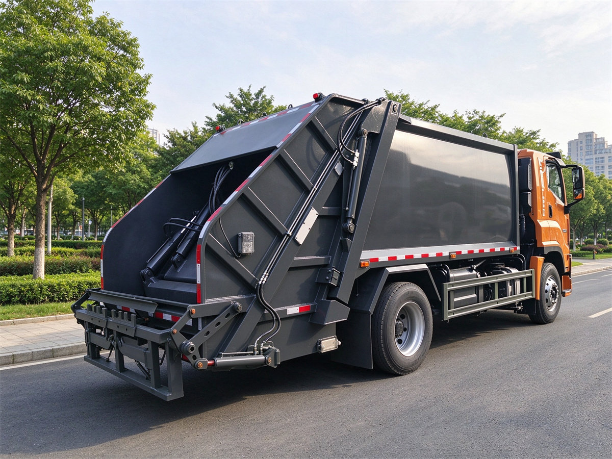 ISUZU 15 CBM Waste Management Compactor Truck Back Side ISUZU 15 CBM Waste Management Compactor Truck Back Side