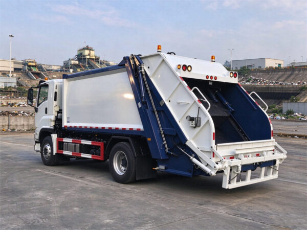 ISUZU 16 CBM Waste Compactor Garbage Truck Back Left