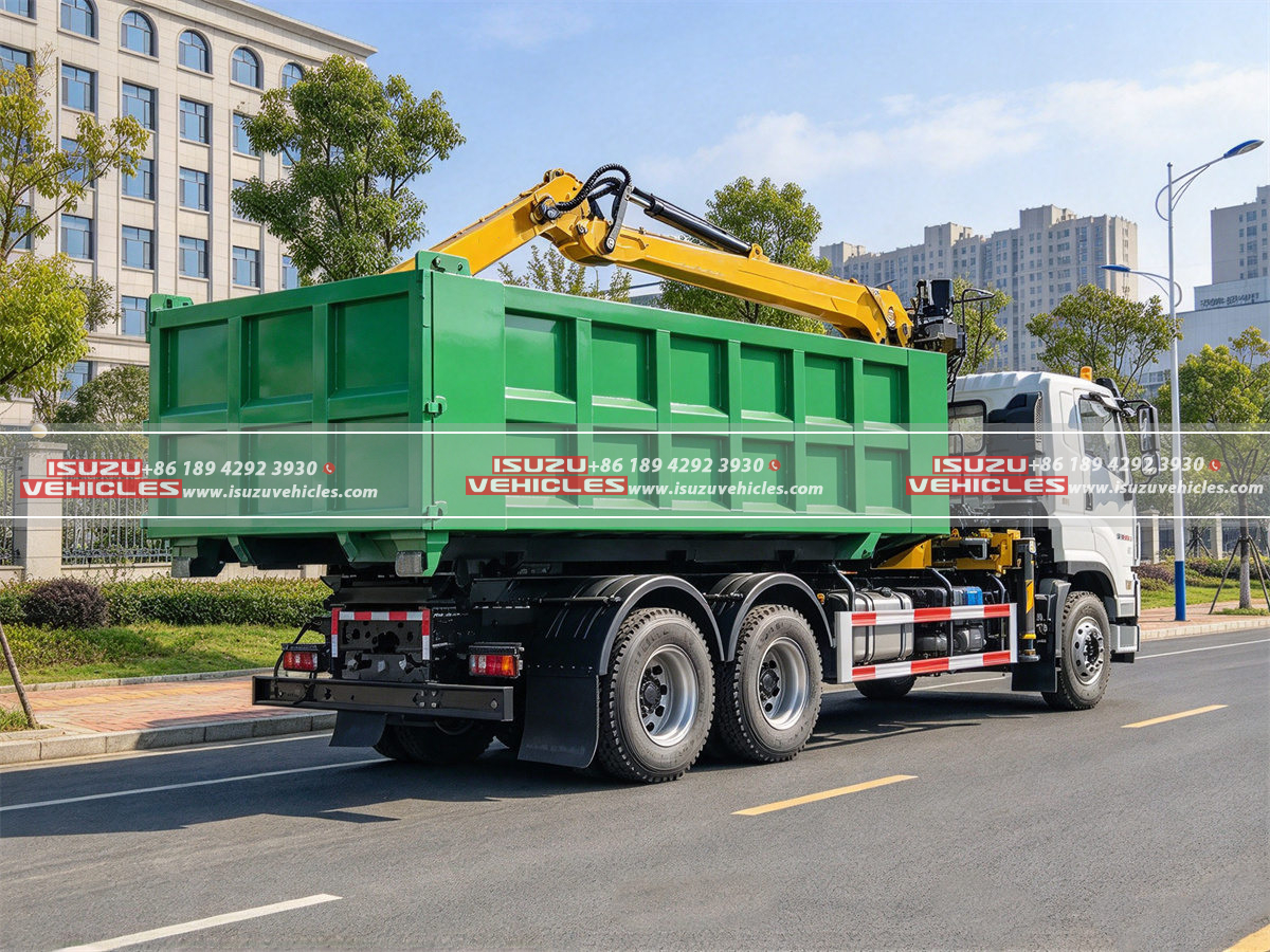 ISUZU 18 Ton Hook Loader Knuckle Crane Truck Rear Side ISUZU 18 Ton Hook Loader Knuckle Crane Truck Rear Side