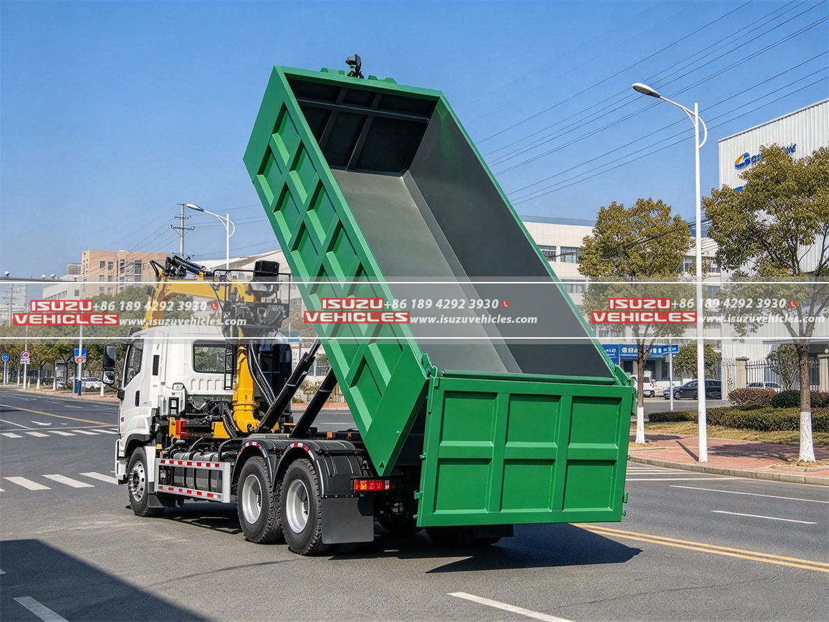 ISUZU 18 Ton Hook Loader Knuckle Crane Truck Working ISUZU 18 Ton Hook Loader Knuckle Crane Truck Working