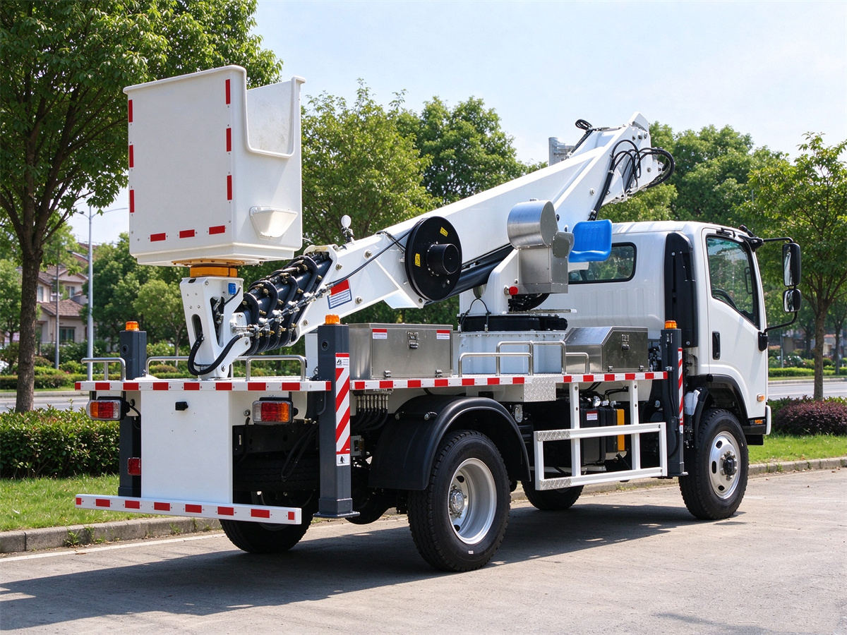 ISUZU 30M Aerial Work Platform Truck Details Left Rear ISUZU 30M Aerial Work Platform Truck Details Left Rear