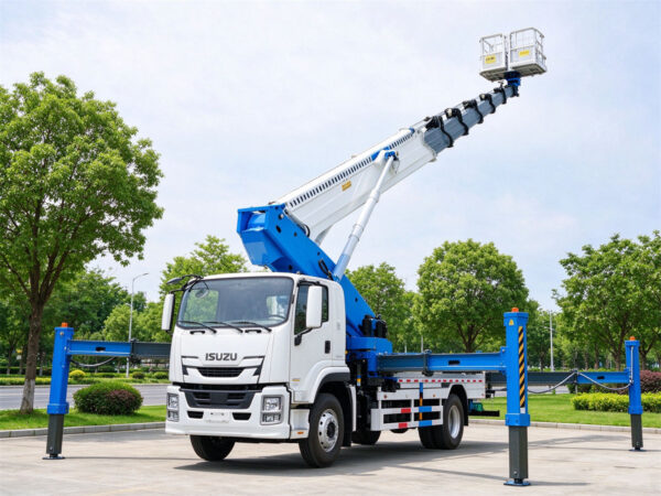 ISUZU 45M Bucket Lift Truck Left Working
