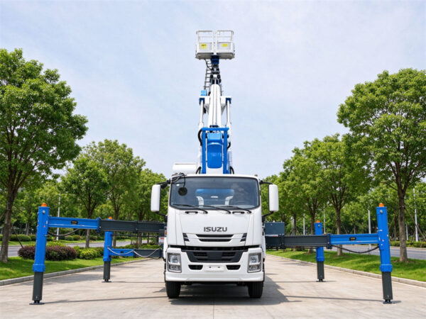 ISUZU 45M Bucket Lift Truck Working