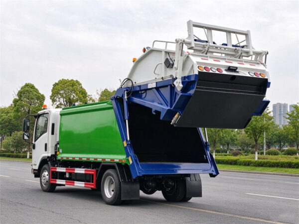 ISUZU 8 CBM Rear Loader Waste Truck Back Side