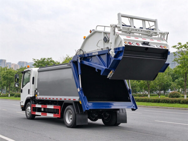 ISUZU 8 CBM Refuse Compactor Truck Work