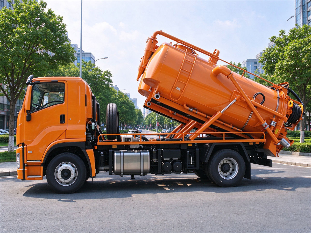 ISUZU 8 CBM Vacuum Sewer Jetting Truck Body ISUZU 8 CBM Vacuum Sewer Jetting Truck Body
