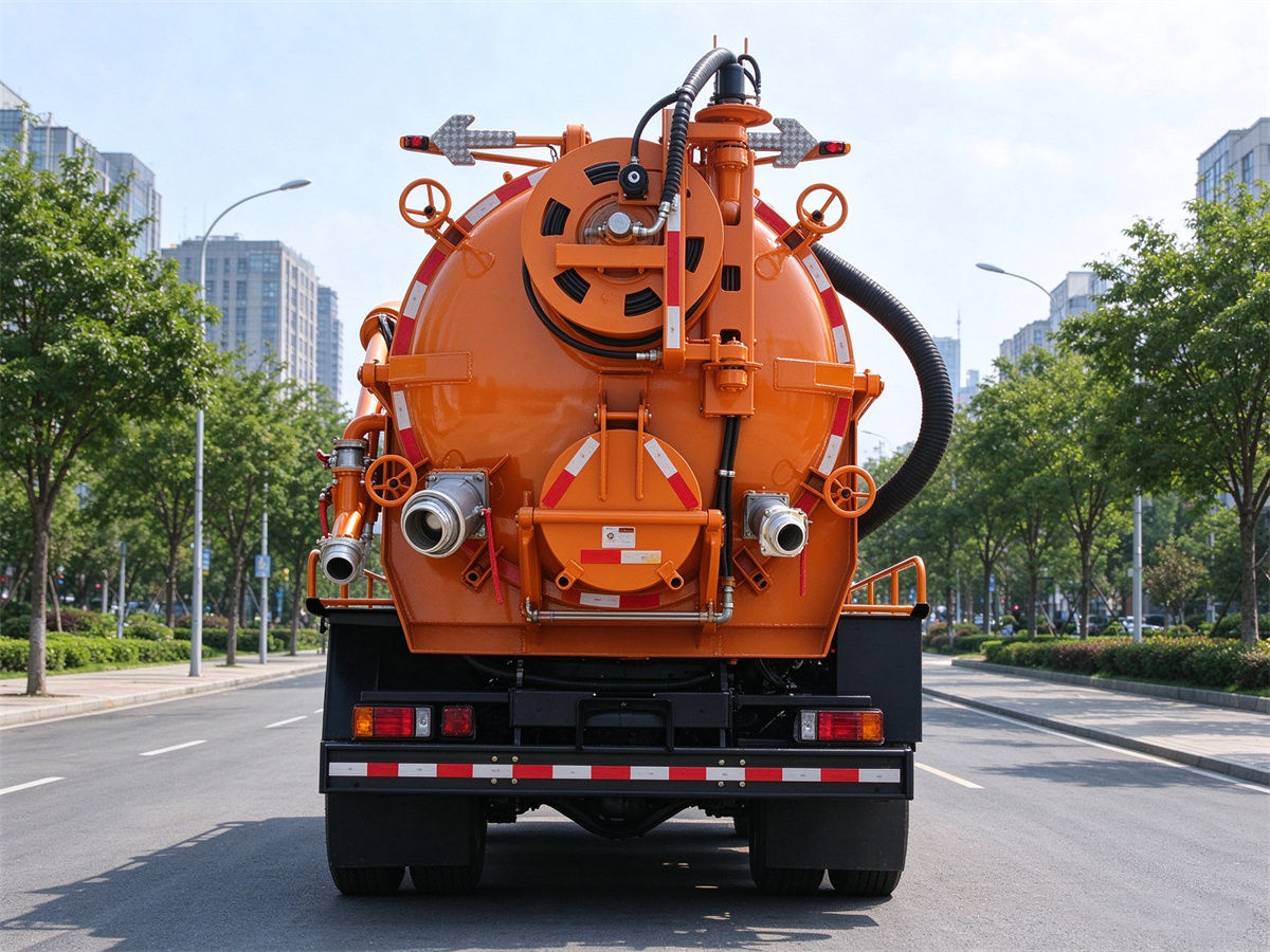 ISUZU 8 CBM Vacuum Sewer Jetting Truck Rear ISUZU 8 CBM Vacuum Sewer Jetting Truck Rear