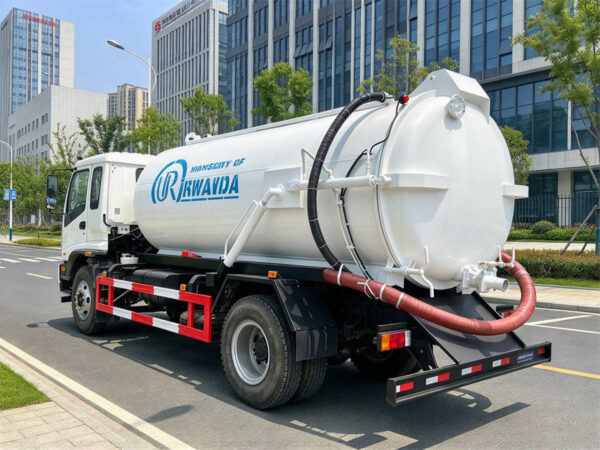 ISUZU 8 CBM Vacuum Sewer Truck Side