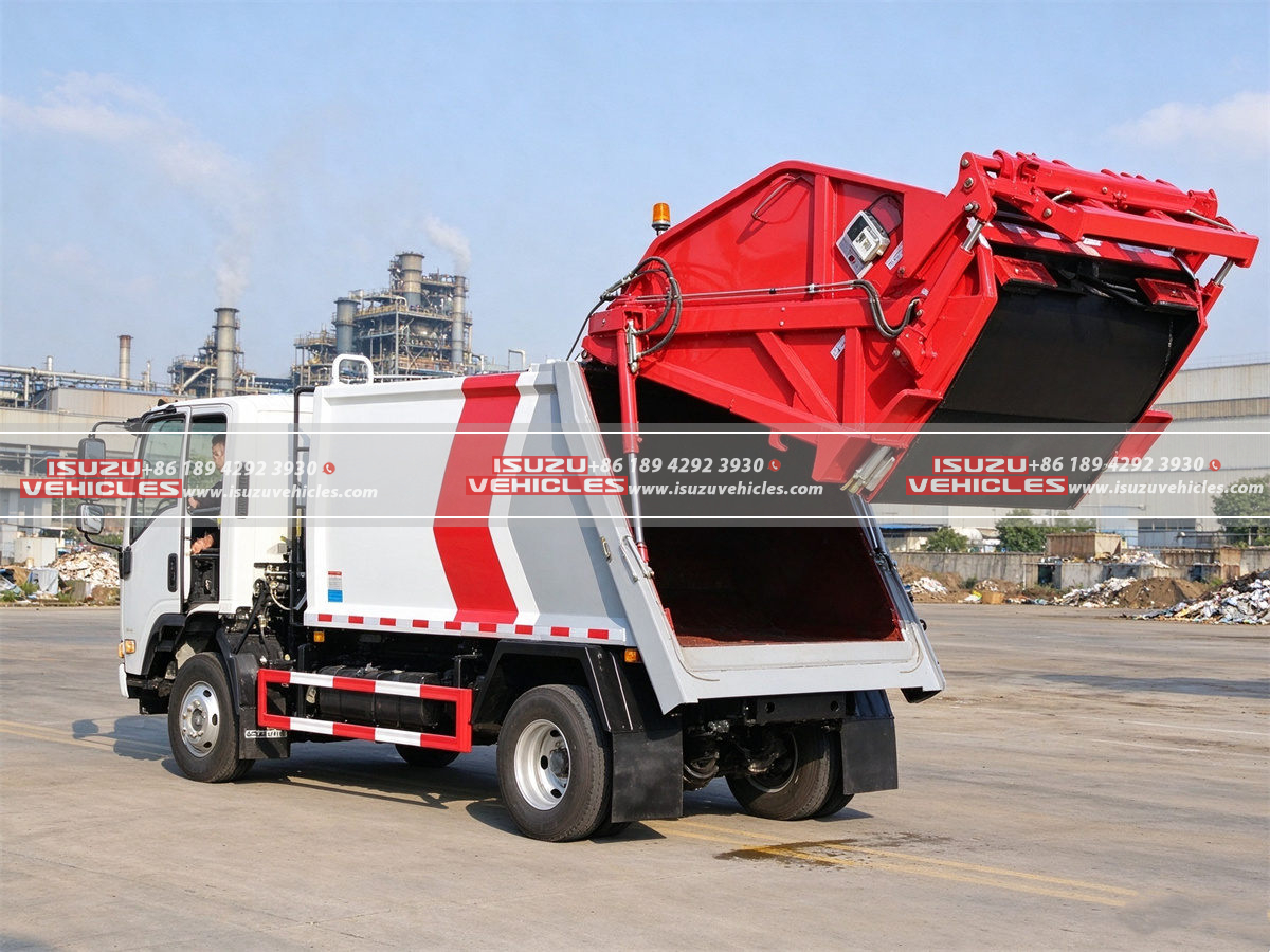 ISUZU 8 CBM Waste Collection Truck Back Loader ISUZU 8 CBM Waste Collection Truck Back Loader