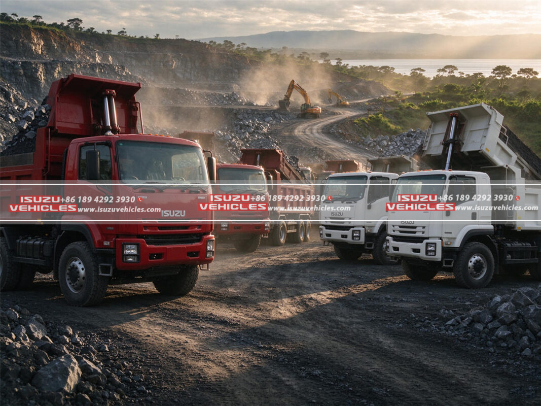 ISUZU Dump Trucks Shipped to Uganda for Mining and Construction