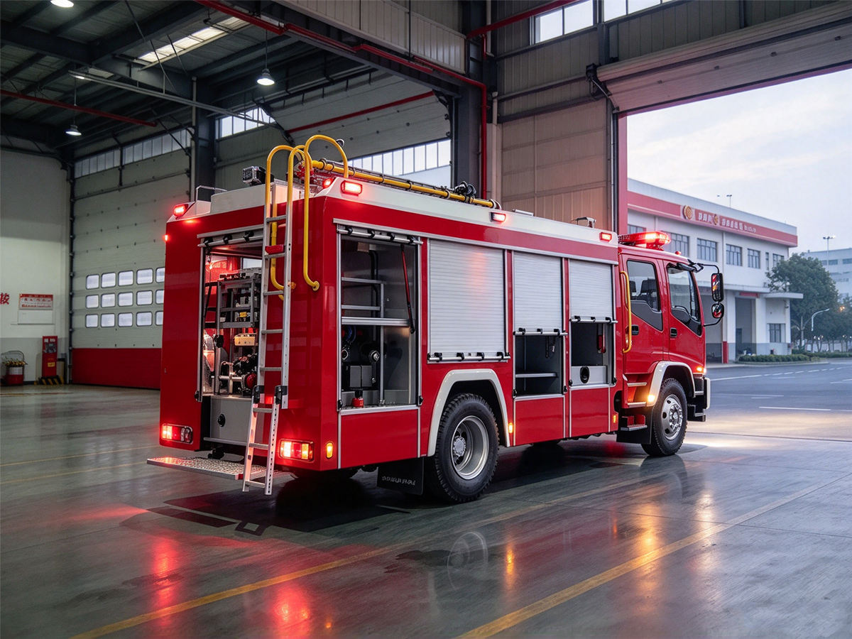 ISUZU Rescue Fire Water and Foam Truck Side ISUZU Rescue Fire Water and Foam Truck Side